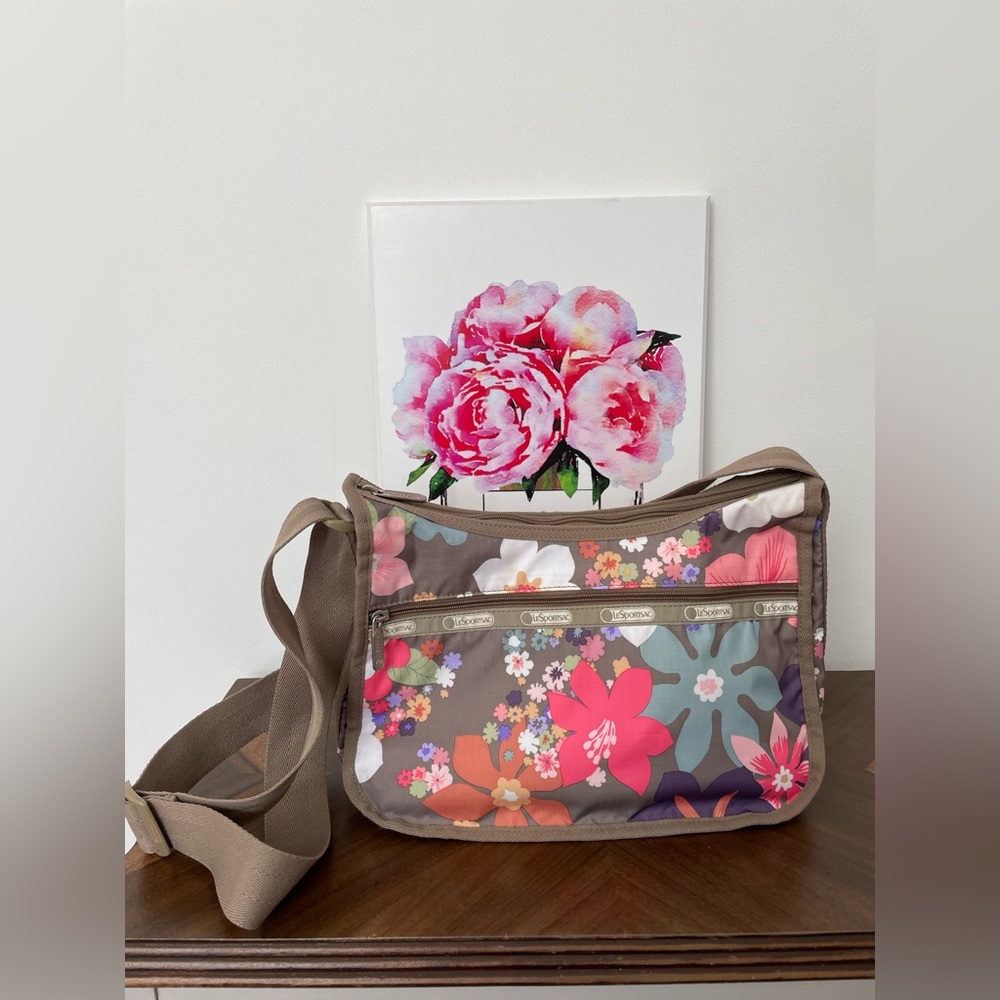Lesportsac Floral Travel Crossbody Shoulder Bag